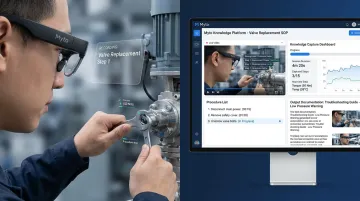 Myto AI wearable glasses platform capturing technician workflow and generating maintenance SOPs