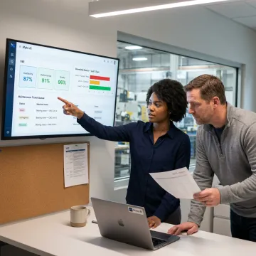 AI manufacturing workflow improving OEE