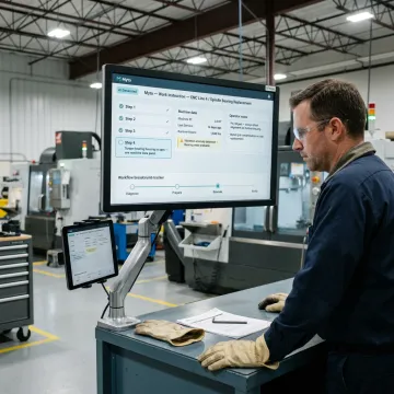 Digital manufacturing instructions generated from operator workflow