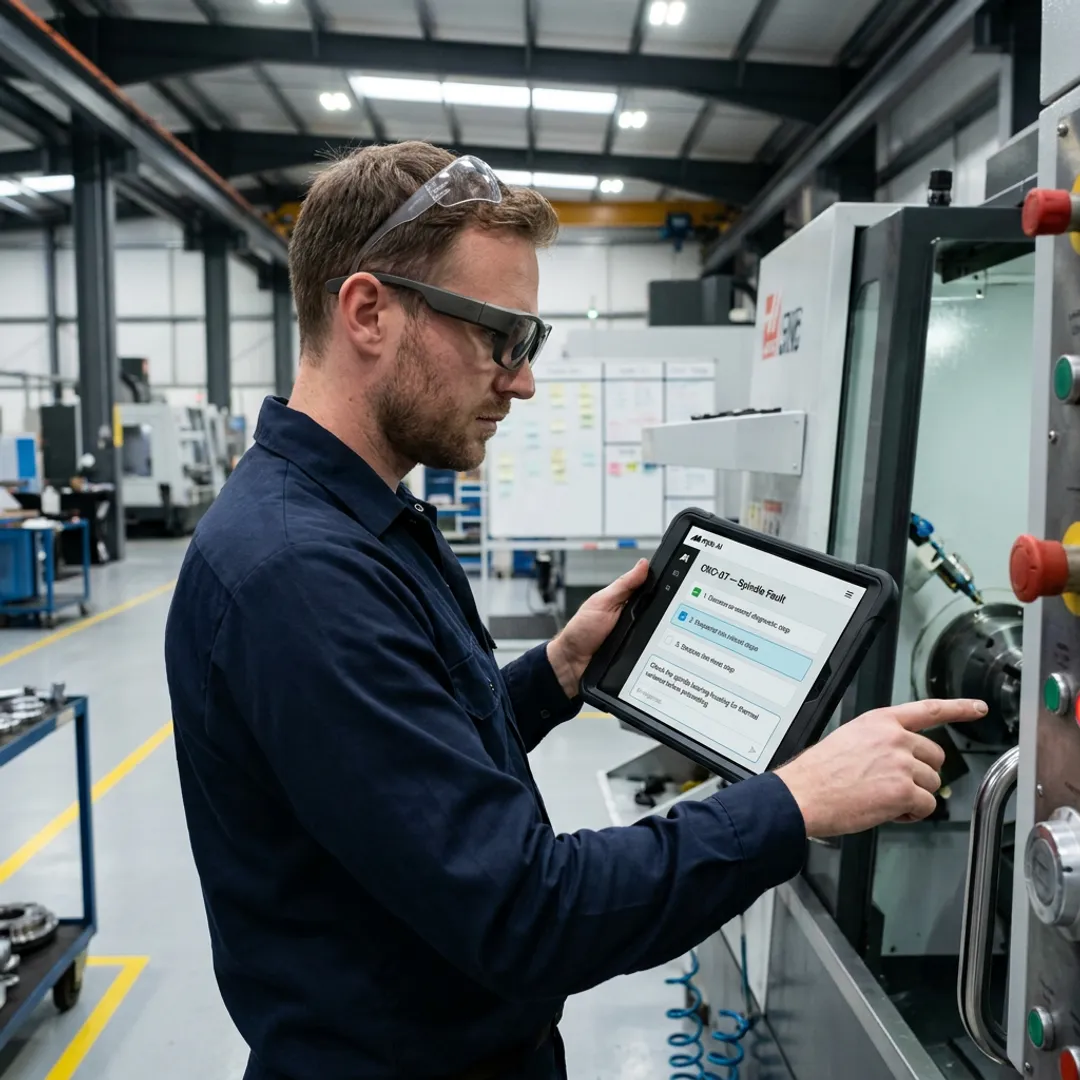 AI-guided manufacturing troubleshooting platform
