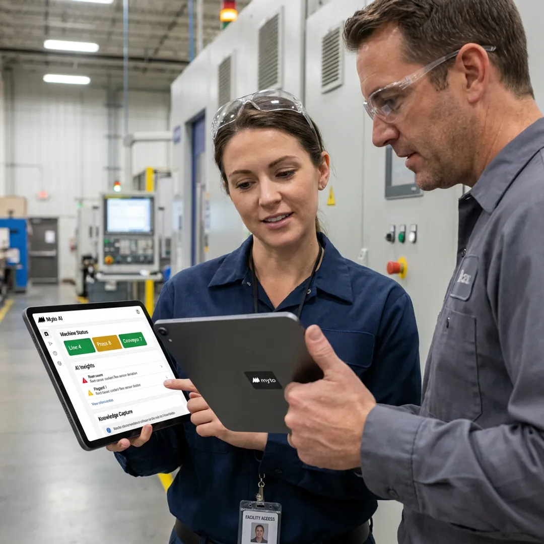Plant team reviewing AI workflow automation