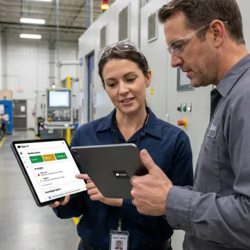 Plant team reviewing AI workflow automation