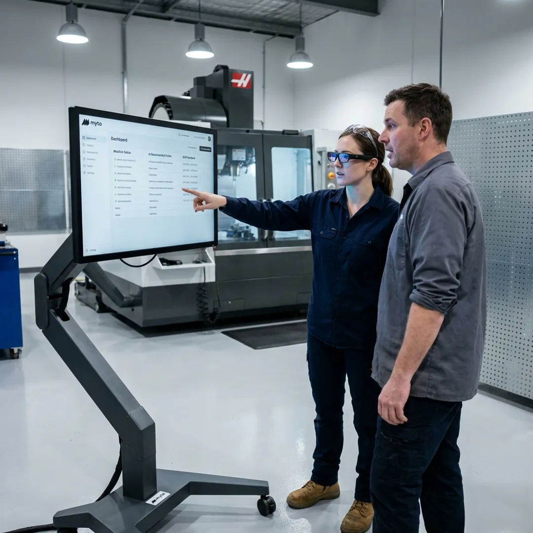 Manufacturing workflow automation software in use