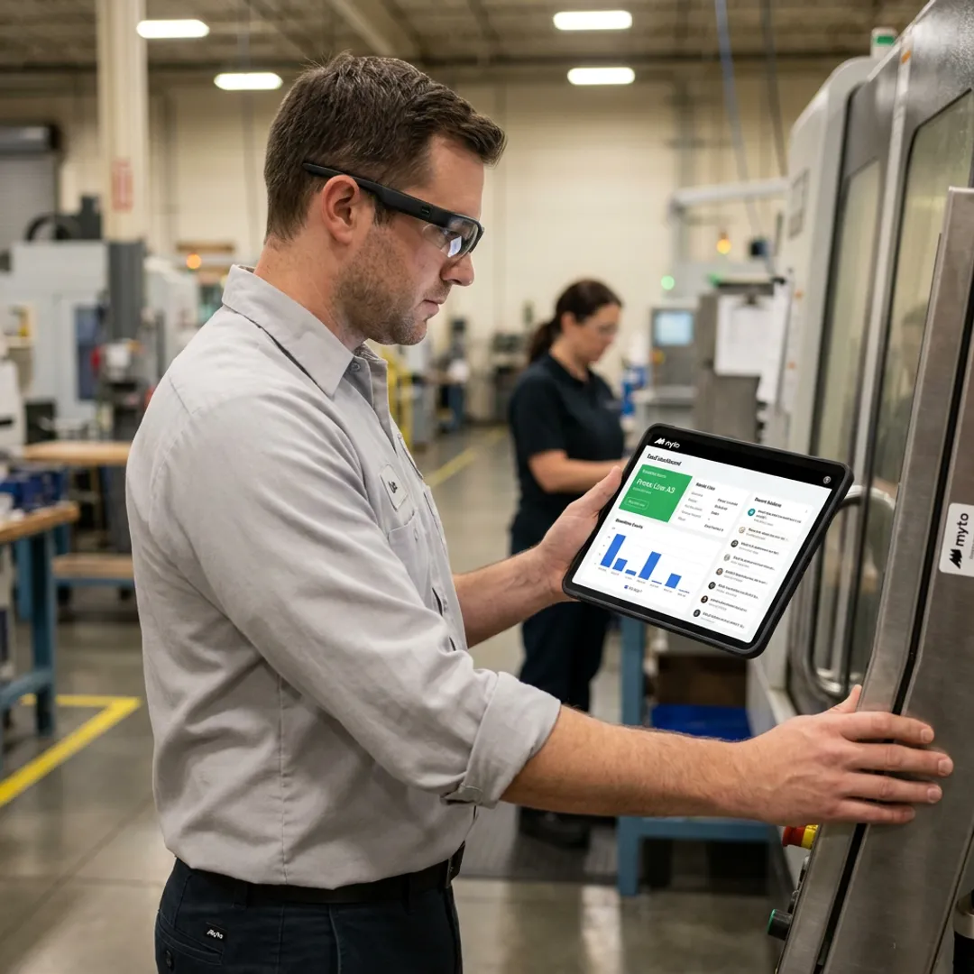 Real-time shop floor data capture in a factory