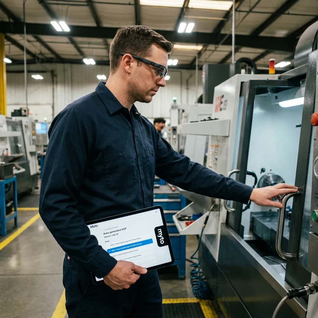 AI-powered SOP documentation on a factory floor