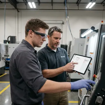 Operator training with AI glasses on factory floor
