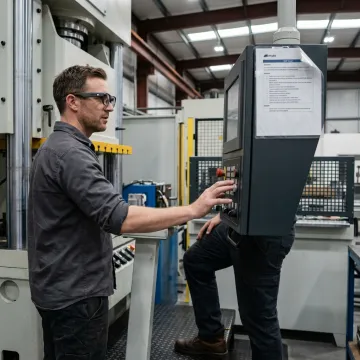 Operator using AI glasses to capture shop-floor procedure