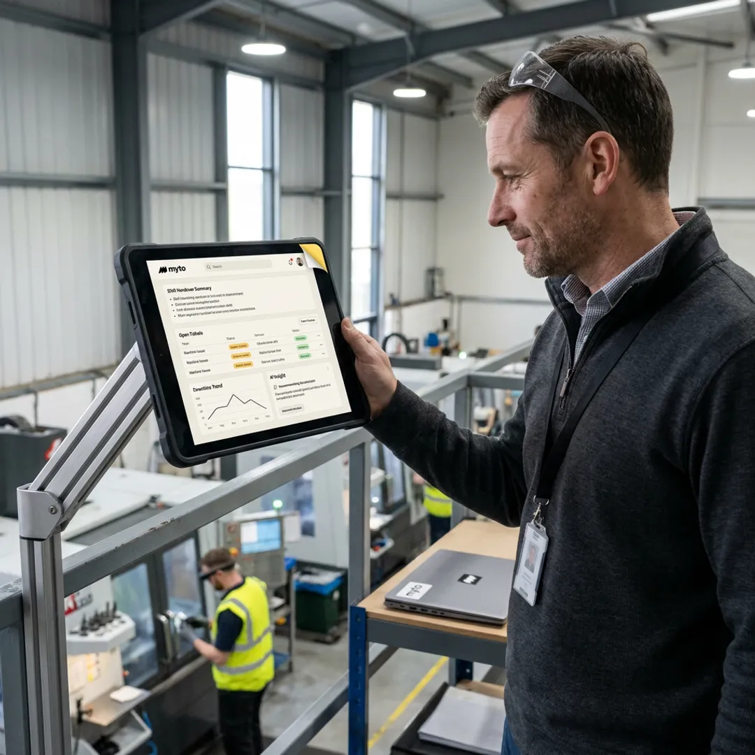 AI manufacturing operations dashboard