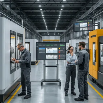 AI manufacturing operations software on factory floor
