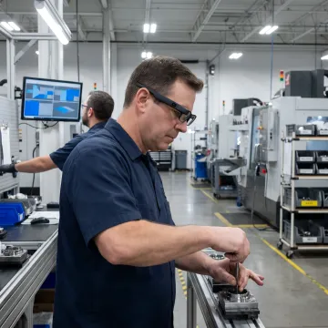 AI manufacturing operations software on factory floor