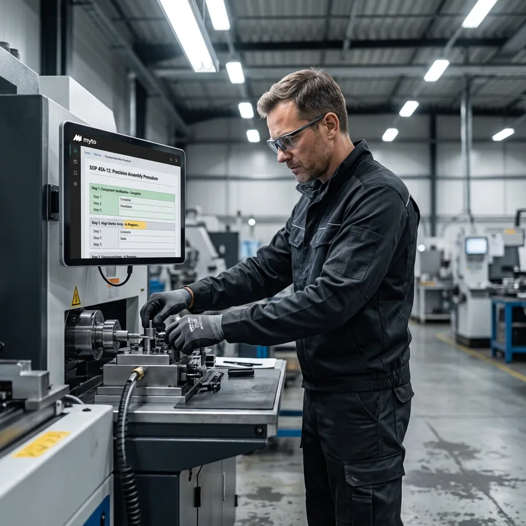 AI workflow automation for SOPs on a factory floor