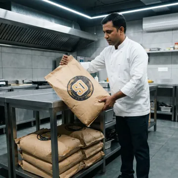 Foxtail millet stored for restaurant use