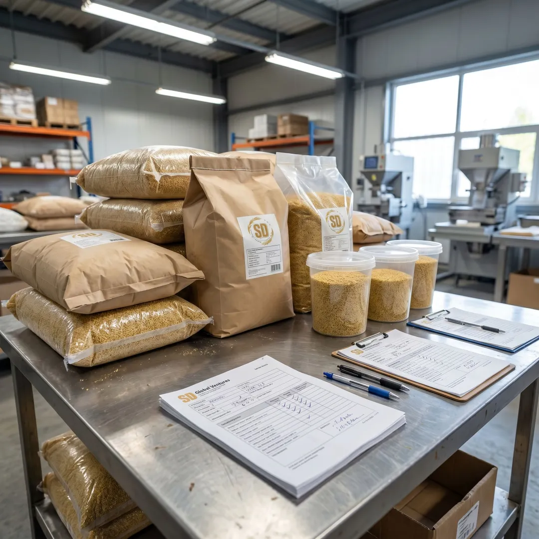 Millet packaging and quality inspection for food supply