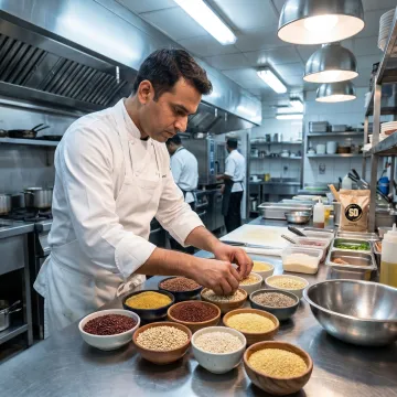 Premium millets prepared for restaurant and cafe kitchens