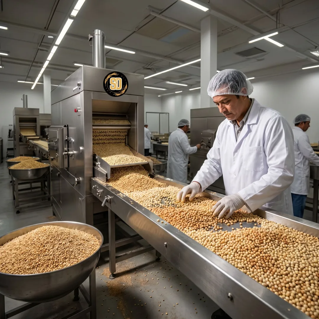 Millet ingredients being prepared for production