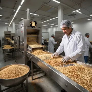 Millet ingredients being prepared for production