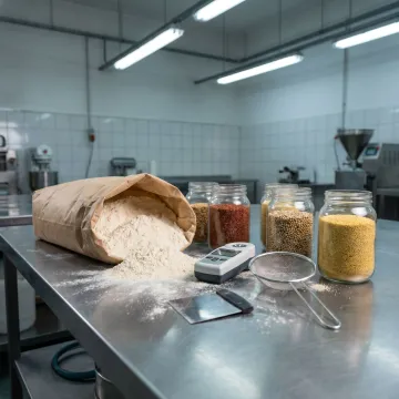 Millet flour being prepared for biscuit manufacturing