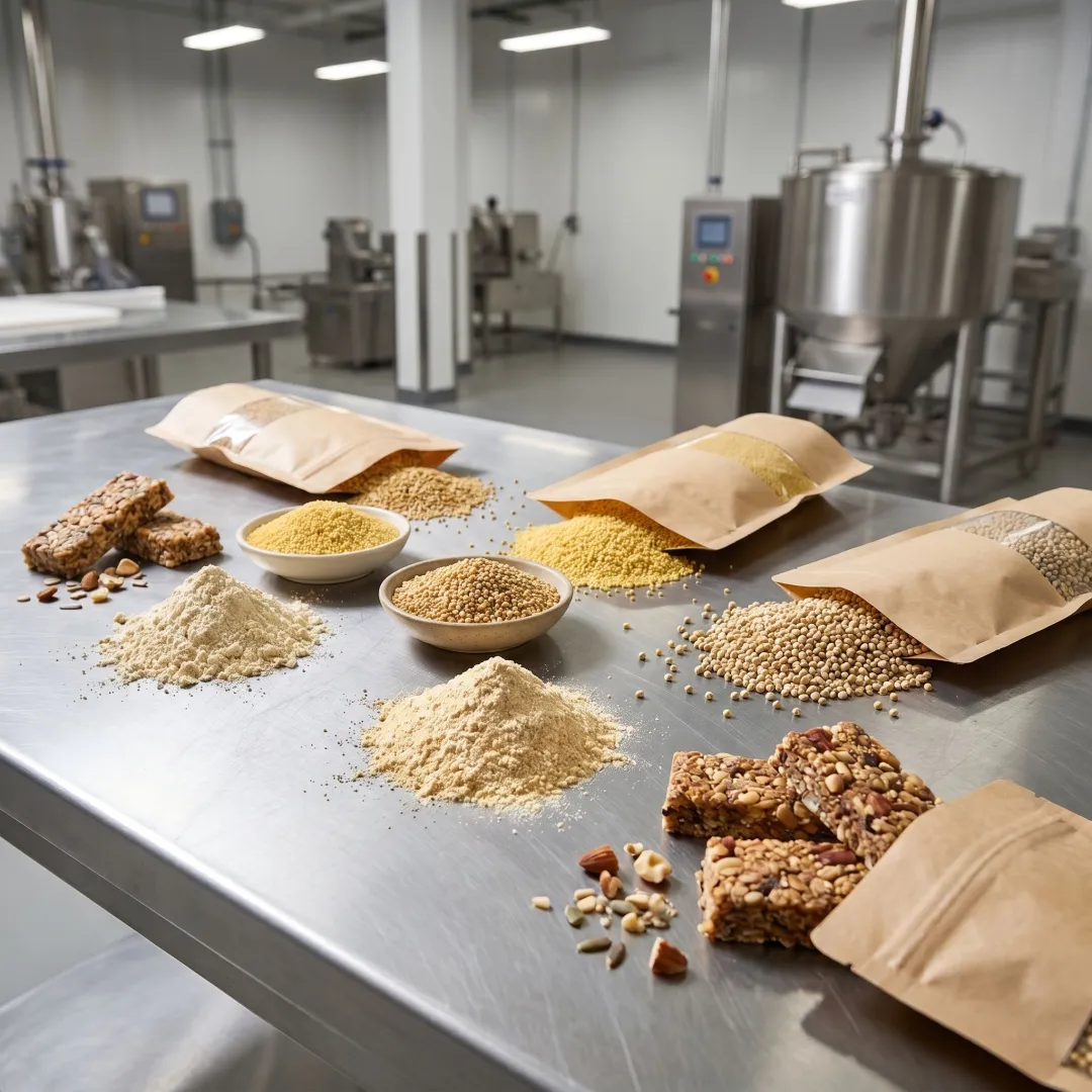 Millet flour and grains for snack manufacturing