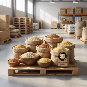 Premium millet grains for natural pet food production