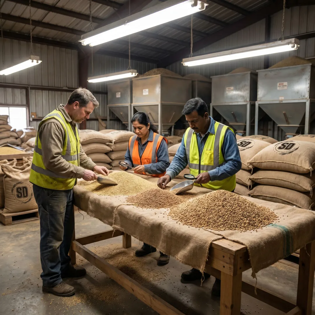 Millet quality inspection for bulk feed supply