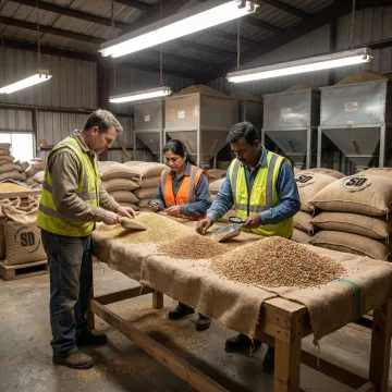 Millet quality inspection for bulk feed supply