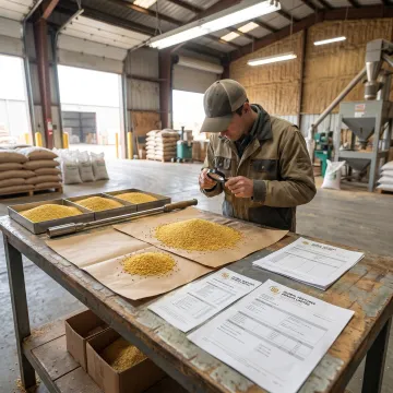 Millet quality inspection for feed supply
