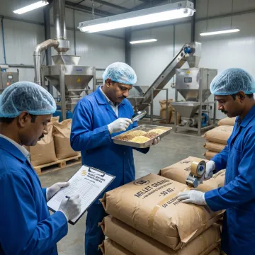 Millet quality check and packaging process