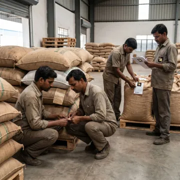 Quality checked pearl millet prepared for dispatch