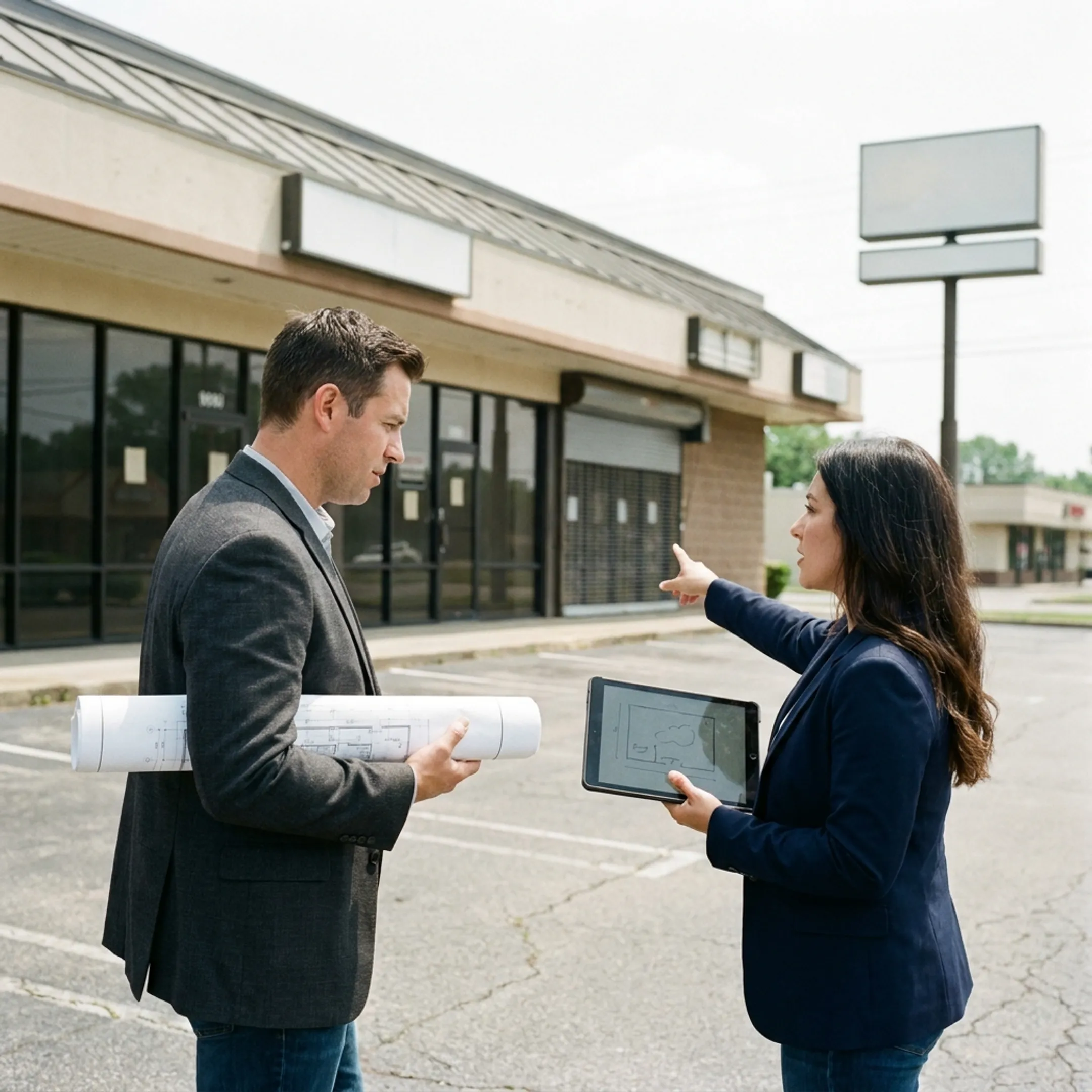 Investors assessing commercial property