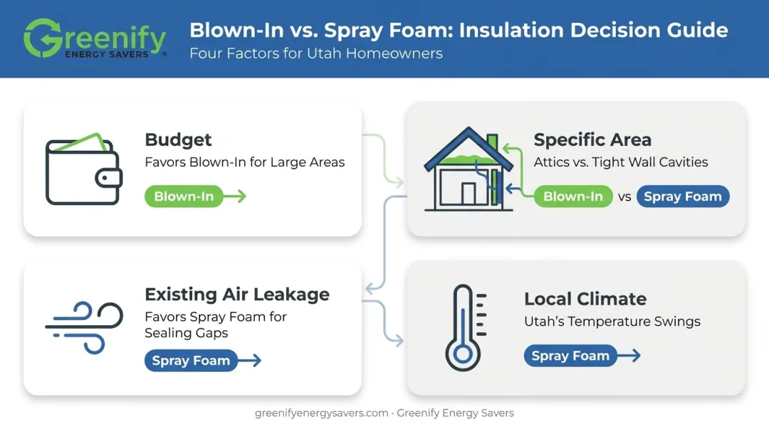 Four key decision factors for choosing blown-in versus spray foam insulation
