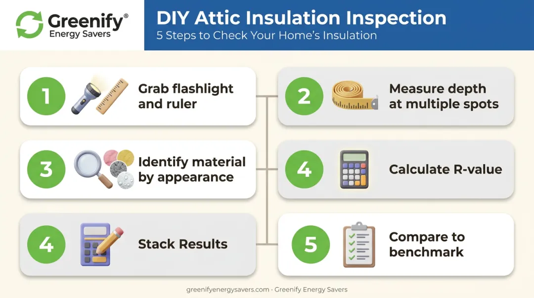 5-step DIY guide to checking current attic insulation depth and R-value