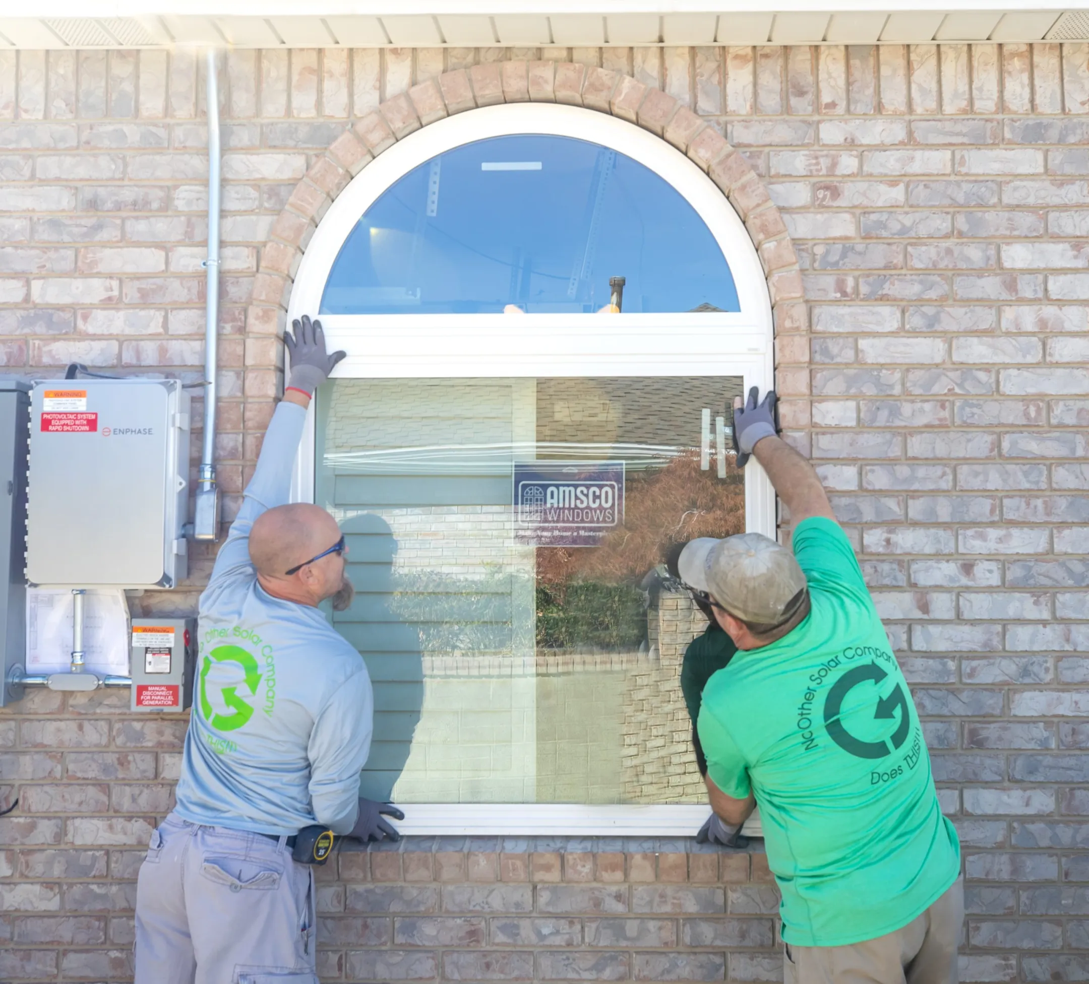 Energy-efficient replacement window in a bright living room