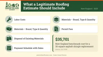 Roofing estimate line items breakdown comparing bids beyond the final price