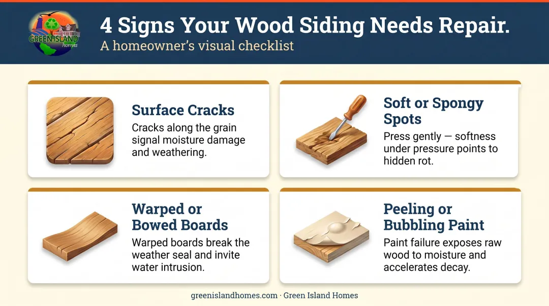 Four warning signs of wood siding damage homeowners should inspect for