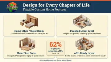 Four flexible custom home design features for multi-generational and remote work living