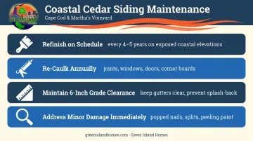 Four cedar siding preventive maintenance habits for coastal homes annual checklist