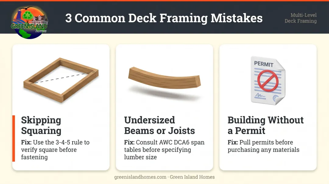 Three most common multi-level deck framing mistakes and how to avoid them