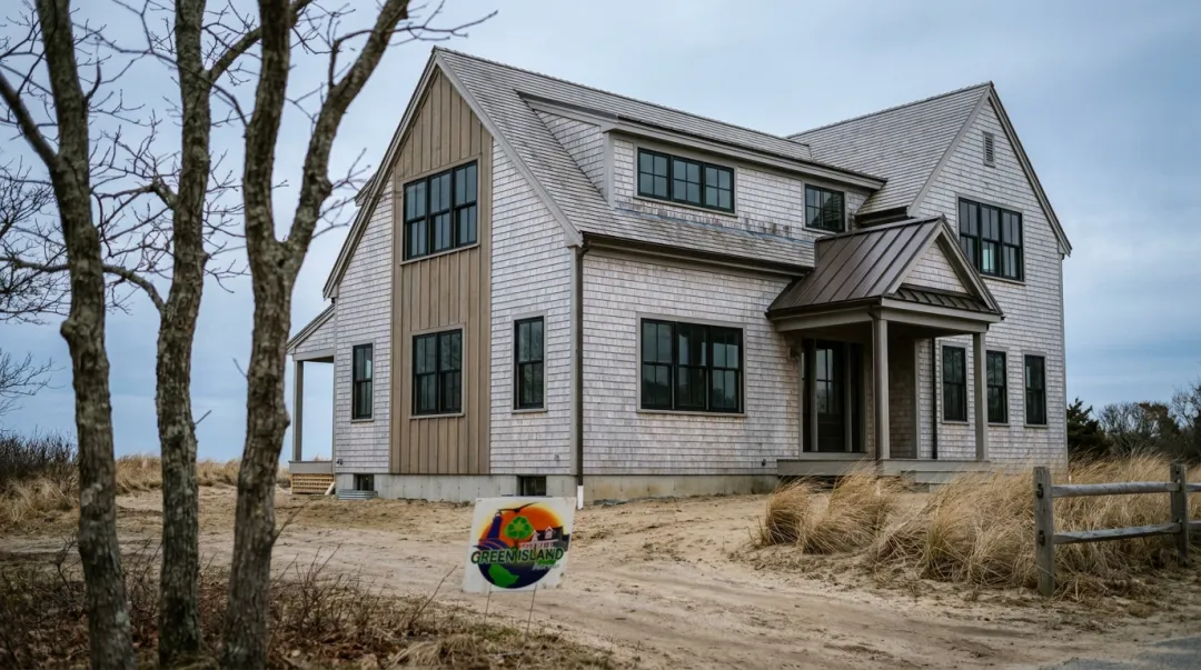 Coastal New England custom home exterior engineered for salt air and winter weather