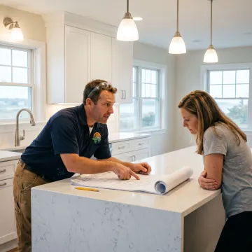 Renovated Tucson kitchen with custom island and cabinets