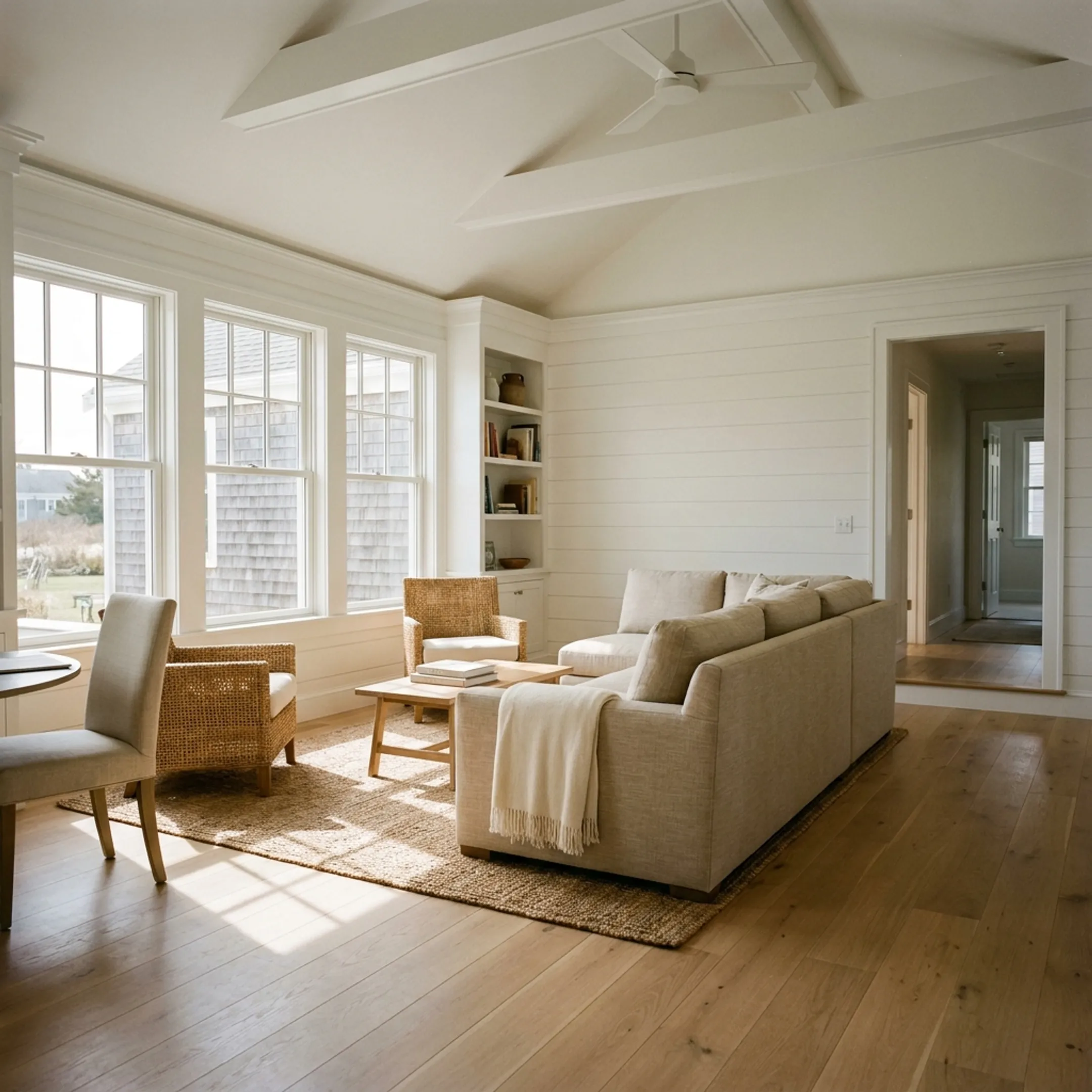 Finished residential family room addition