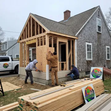 Custom home addition under construction in Lakeville