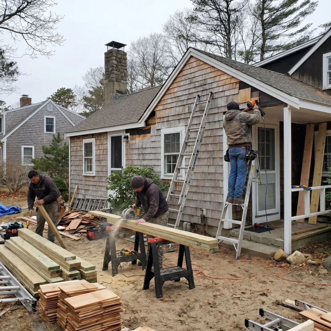 Home renovation contractor remodeling a coastal residence