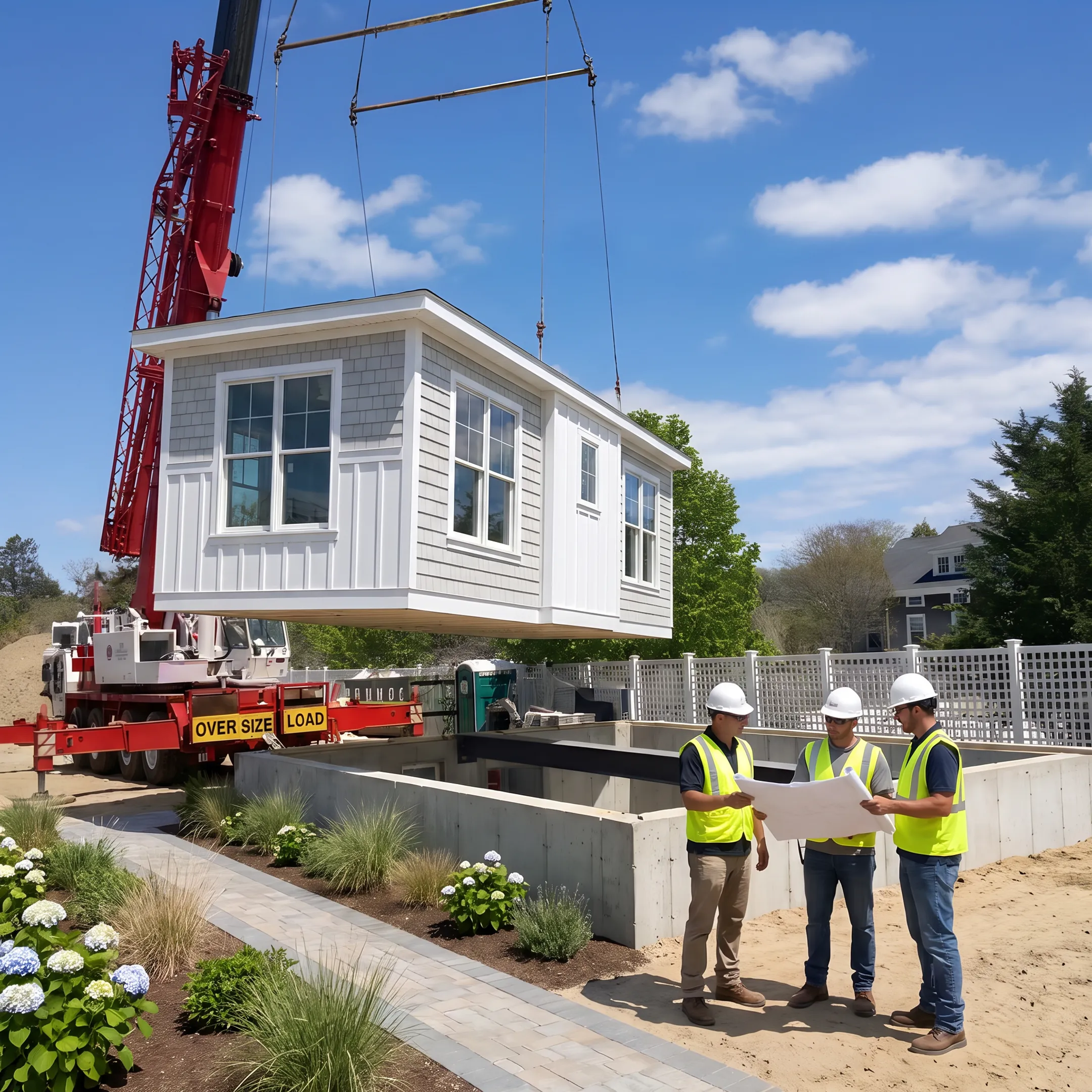 Modern custom modular home exterior