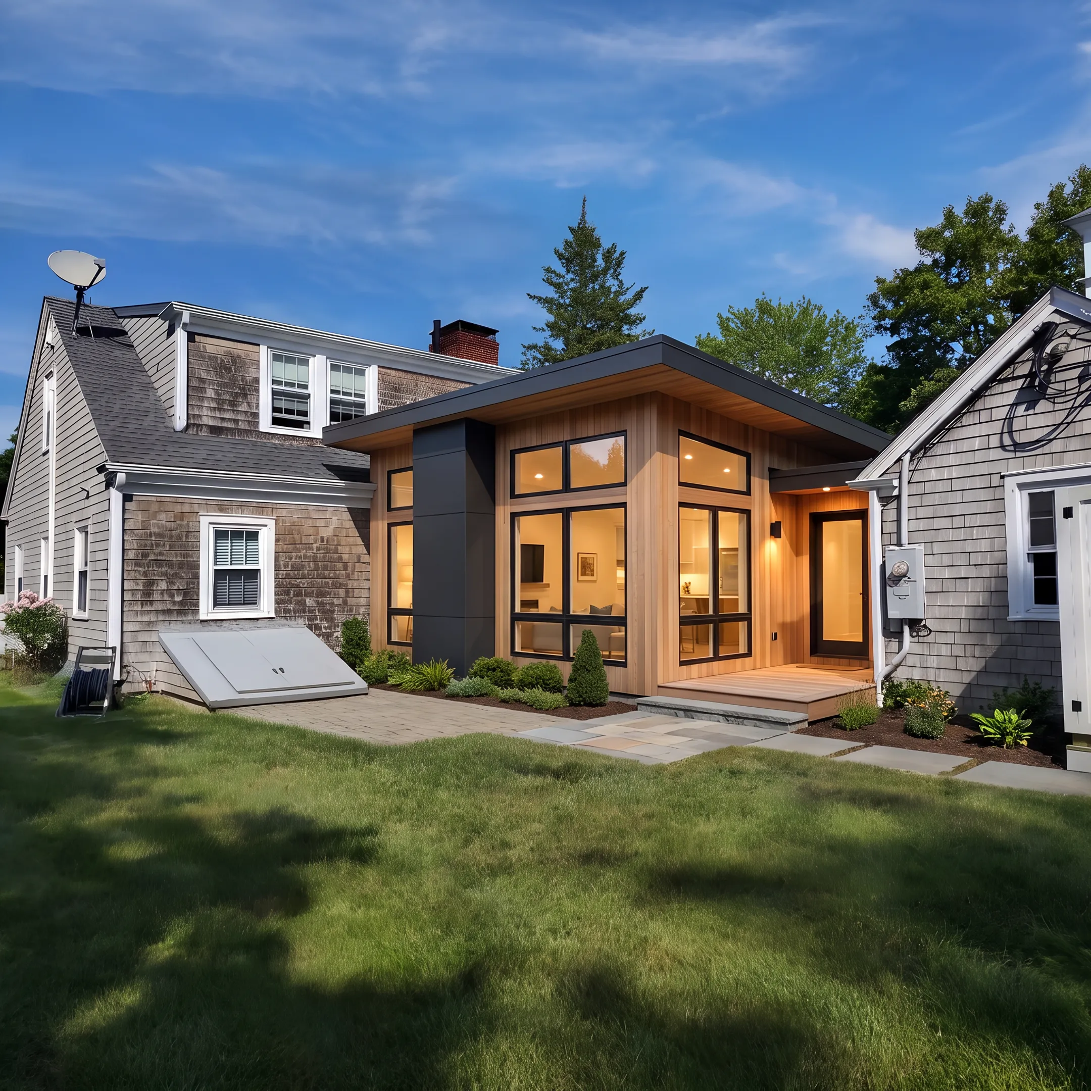 Modern luxury modular home exterior