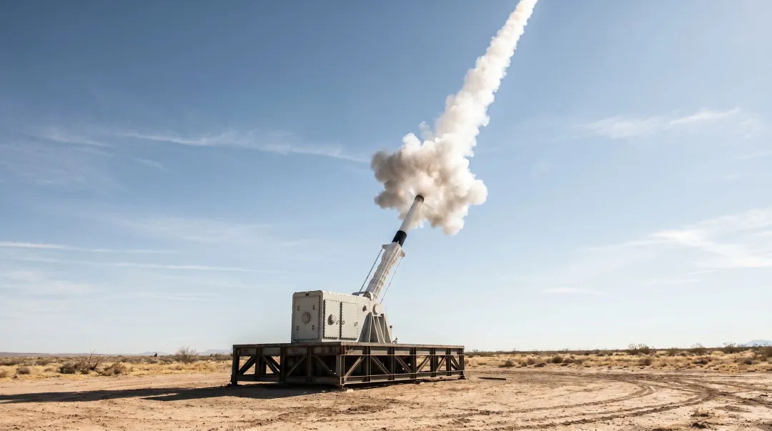 Hypersonic projectile launch vertical firing test reaching stratospheric altitude at proving ground