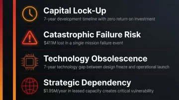 Four risks of traditional large satellite programs without small satellite strategy