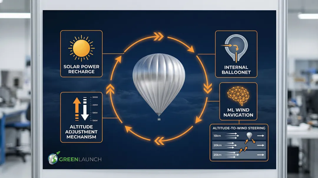 Thunderhead balloon semi-autonomous altitude control and wind navigation system diagram