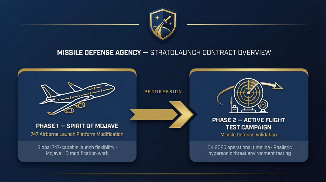Two-phase MDA Stratolaunch hypersonic test contract scope process diagram