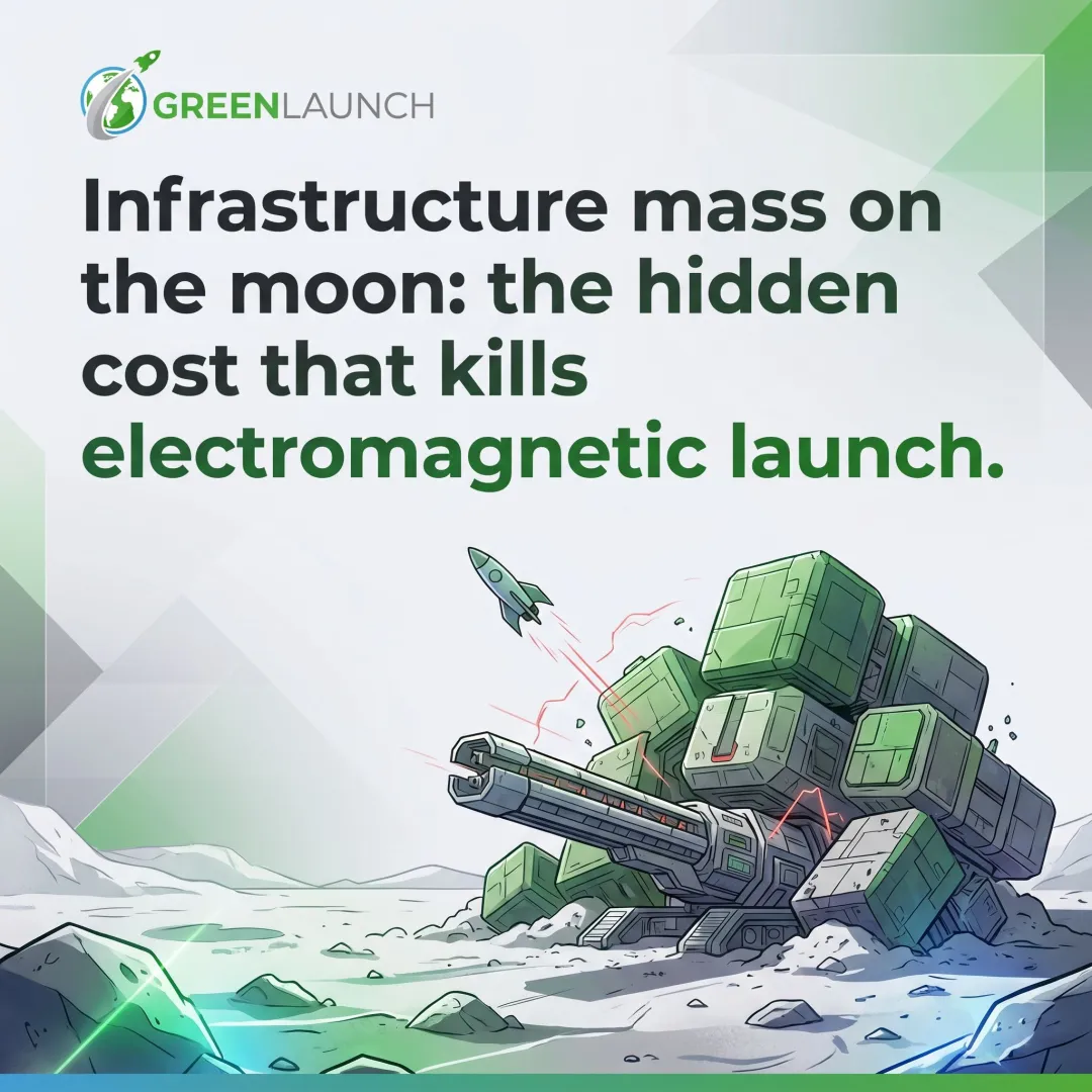Infrastructure mass on the moon: the hidden cost that kills electromagnetic launch