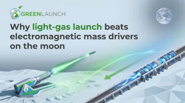Why light-gas launch beats electromagnetic mass drivers on the moon